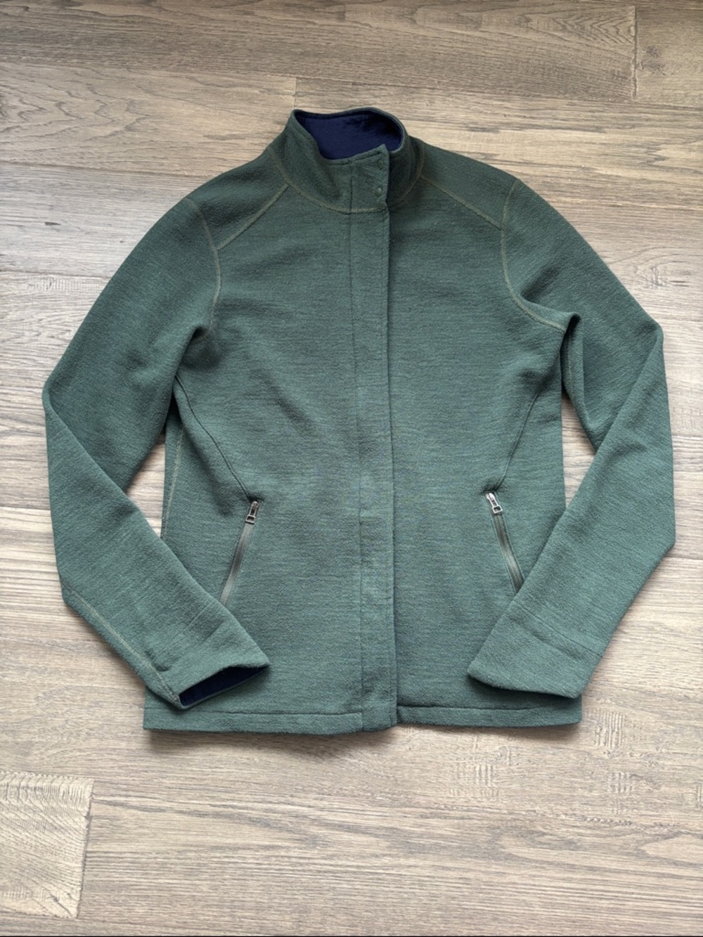 Ibex |Dark Humus/Green Izzi Full-Zip Merino Wool Jacket Outdoors Zque Certified